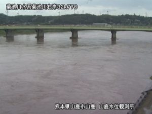 熊本県山鹿市 菊池川 山鹿大橋のライブカメラ