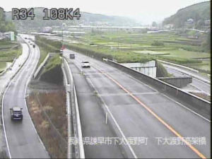 長崎県諫早市 国道34号 下大渡野高架橋のライブカメラ