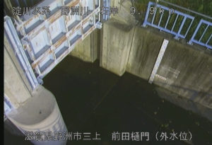 滋賀県野洲市 野洲川 前田樋門外水位のライブカメラ