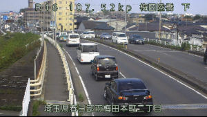 埼玉県春日部市 国道16号 梅田陸橋 下のライブカメラ