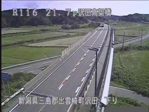 新潟県出雲崎町 国道116号 出雲崎町沢田のライブカメラ