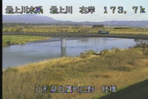 山形県白鷹町 最上川 睦橋のライブカメラ