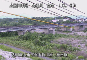 香川県丸亀市 土器川 垂水橋のライブカメラ