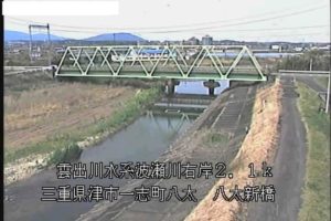 三重県松阪市 櫛田川 松名瀬流況のライブカメラ