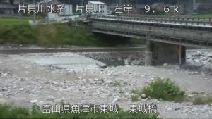 富山県魚津市 片貝川 東城橋のライブカメラ