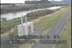 三重県松阪市 櫛田川 庄第二排水ひ管のライブカメラ