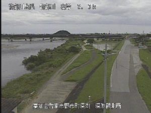高知県香南市 物部川 深渕水位観測所のライブカメラ