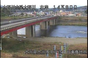 大分県大分市 大野川 白滝橋のライブカメラ