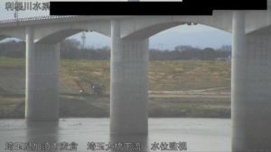 埼玉県加須市 利根川 埼玉大橋下流 水位監視のライブカメラ