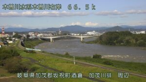 岐阜県坂祝町 木曽川 加茂川(排)のライブカメラ
