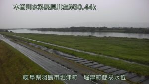 岐阜県羽島市 長良川 堀津簡易水位のライブカメラ