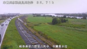 岐阜県安八町 長良川 中簡易水位のライブカメラ
