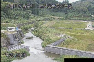 新潟県魚沼市 芋川 竜光遊砂地のライブカメラ