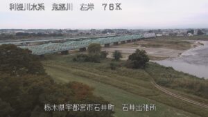 栃木県宇都宮市 鬼怒川 石井出張所のライブカメラ