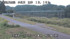 茨城県つくばみらい市 小貝川 常総橋（県）上流のライブカメラ