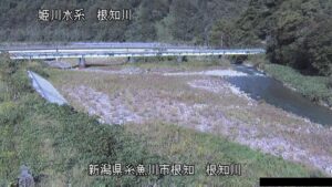 新潟県糸魚川市 根知川 根知川合流点のライブカメラ