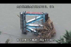 静岡県島田市 大井川 神座水位補助のライブカメラ