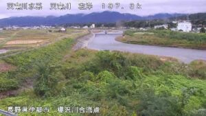 長野県伊那市 天竜川 棚沢川合流点のライブカメラ