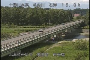 北海道帯広市 札内川 南帯橋のライブカメラ