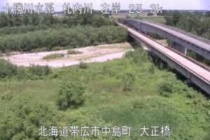 北海道帯広市 札内川 大正橋のライブカメラ