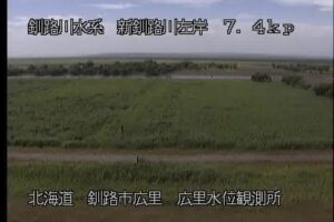 北海道釧路市 新釧路川 広里のライブカメラ