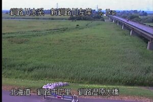 北海道釧路市 新釧路川 釧路湿原大橋のライブカメラ