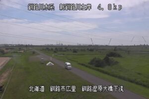 北海道釧路市 新釧路川 湿原大橋下流左岸のライブカメラ