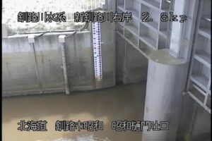 北海道釧路市 新釧路川 昭和樋門吐口のライブカメラ