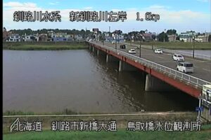 北海道釧路市 新釧路川 鳥取橋のライブカメラ