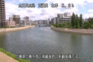 広島県広島市 天満川 新観音橋下流のライブカメラ