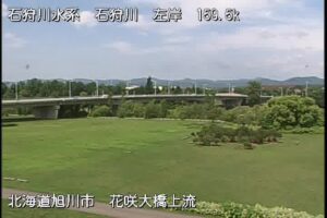 北海道旭川市 石狩川 花咲大橋上流左岸のライブカメラ