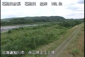 北海道旭川市 石狩川 永山床止上流左岸のライブカメラ