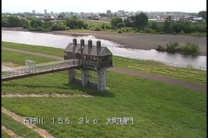 北海道旭川市 石狩川 大町樋門のライブカメラ