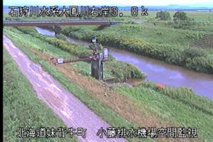 北海道妹背牛町 大鳳川 小藤排水機場のライブカメラ