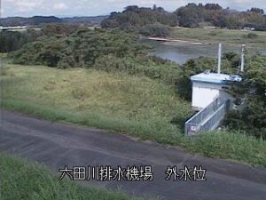 宮崎県宮崎市 六田川 六田川排水ポンプ場・外水位のライブカメラ