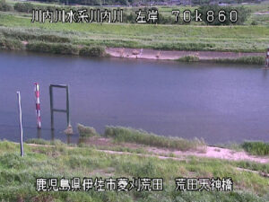 鹿児島県伊佐市 川内川 荒田天神橋のライブカメラ