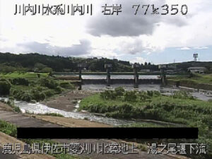 鹿児島県伊佐市 川内川 湯之尾堰下流のライブカメラ