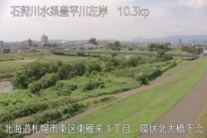 北海道札幌市 豊平川 環状北大橋左岸下流のライブカメラ