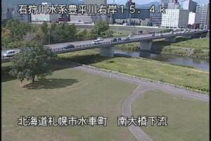 北海道札幌市 豊平川 南大橋右岸下流のライブカメラ