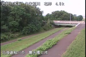 北海道旭川市 牛朱別川 豊永橋上流のライブカメラ