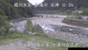 新潟県糸魚川市 小滝川 小滝川合流点のライブカメラ
