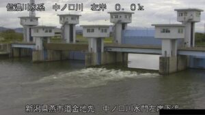 新潟県燕市 中ノ口川 中野口川水門左岸下流のライブカメラ