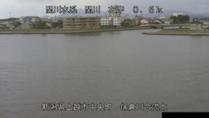 新潟県上越市 関川 保倉川合流点のライブカメラ