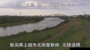 新潟県上越市 関川 北陸道関川橋梁下流のライブカメラ