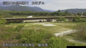 長野県大町市 高瀬川 観音橋のライブカメラ