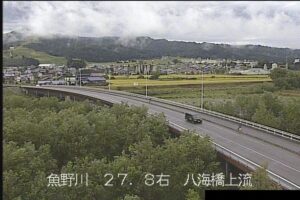 新潟県南魚沼市 魚野川 八海橋のライブカメラ