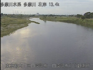 東京都大田区 多摩川 田園調布上水位観測所のライブカメラ
