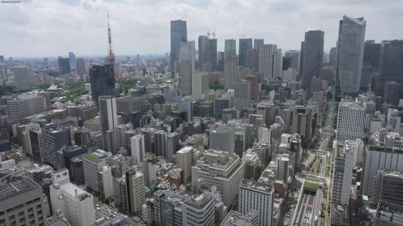 共同通信本社から新橋・汐留周辺・東京タワーのライブカメラ|東京都港区のサムネイル