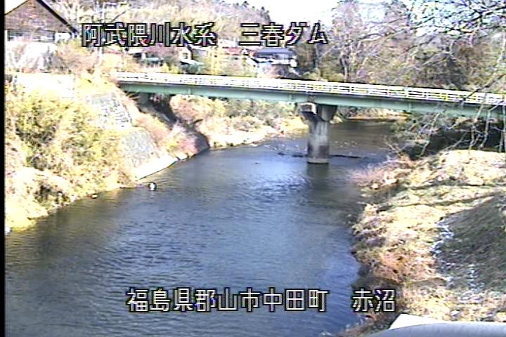 大滝根川 赤沼のライブカメラ|福島県郡山市のサムネイル
