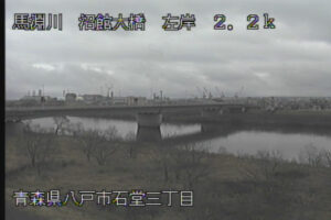 青森県八戸市 馬淵川 沼館大橋 2.2k左岸のライブカメラ